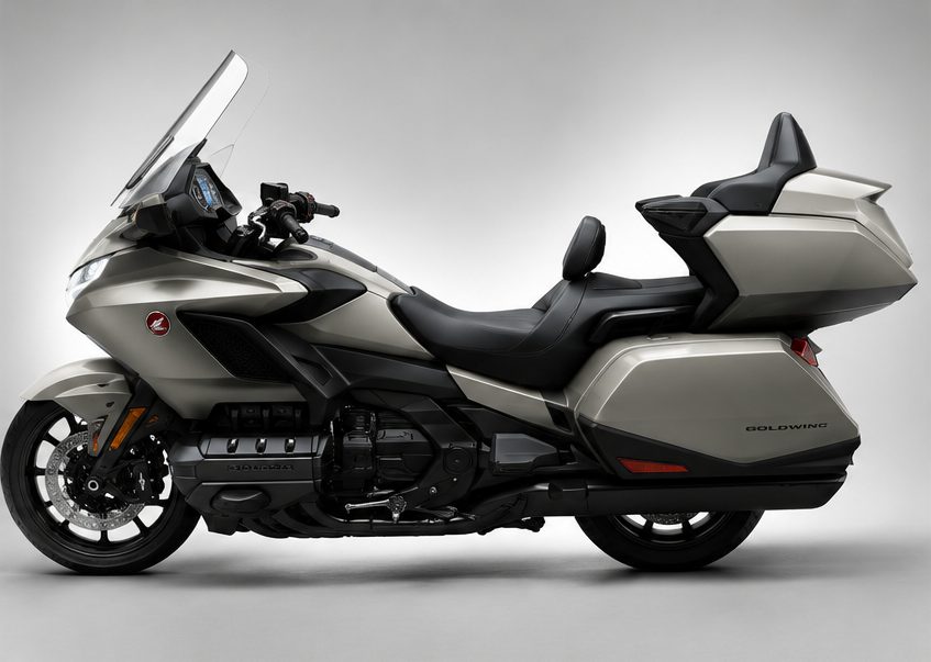 Honda Goldwing grise d'Easy One Two Wheels : De profil